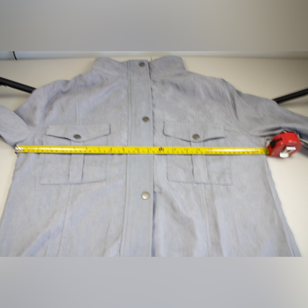 Be Cool Utility Light Gray Button Full Zip Lightweight Women’s Jacket Size Med. - Picture 5 of 11